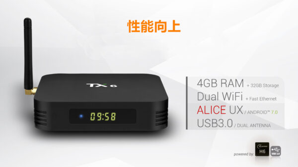 Android TV BOX TX6 4K HDR対応　WiFi2.4G