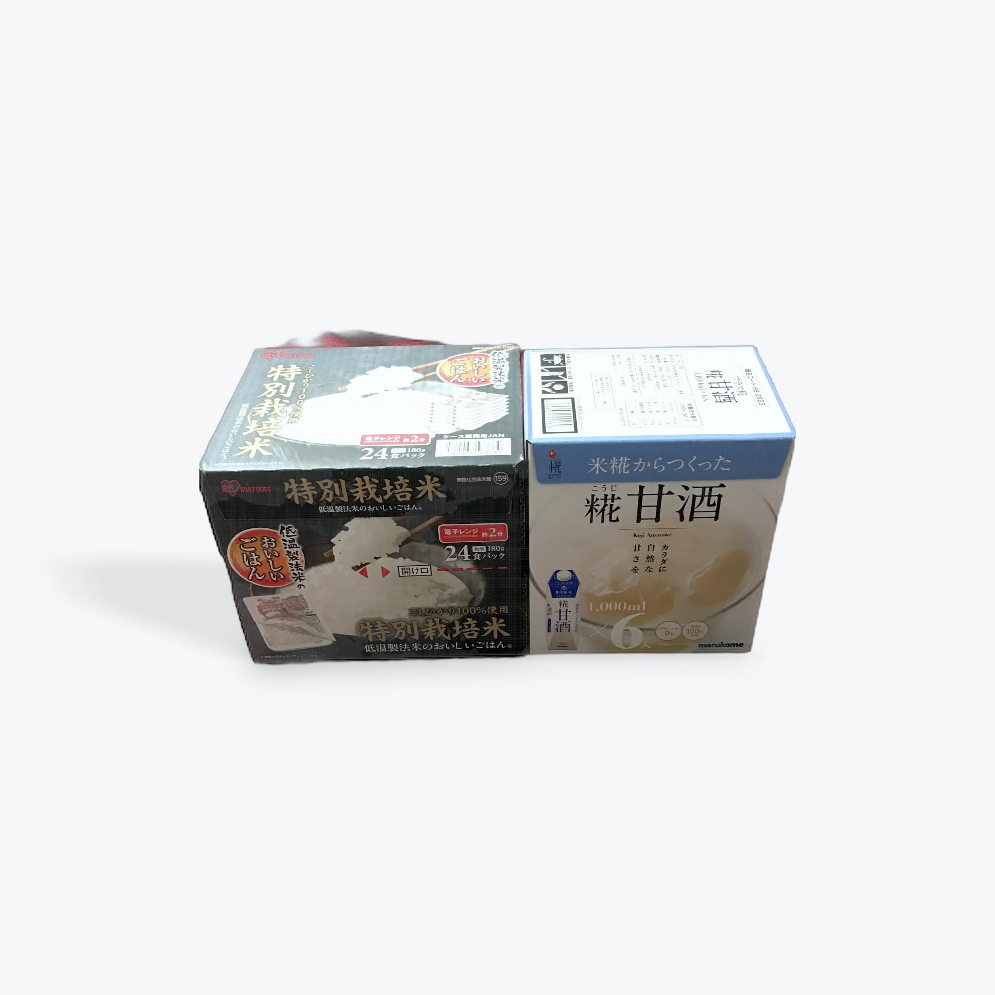 コストコ 特別栽培米 こしひかり 低温製法米 180g × 24個セット, 甘酒 1000ml × 6本入り 2セット - 画像 (1)