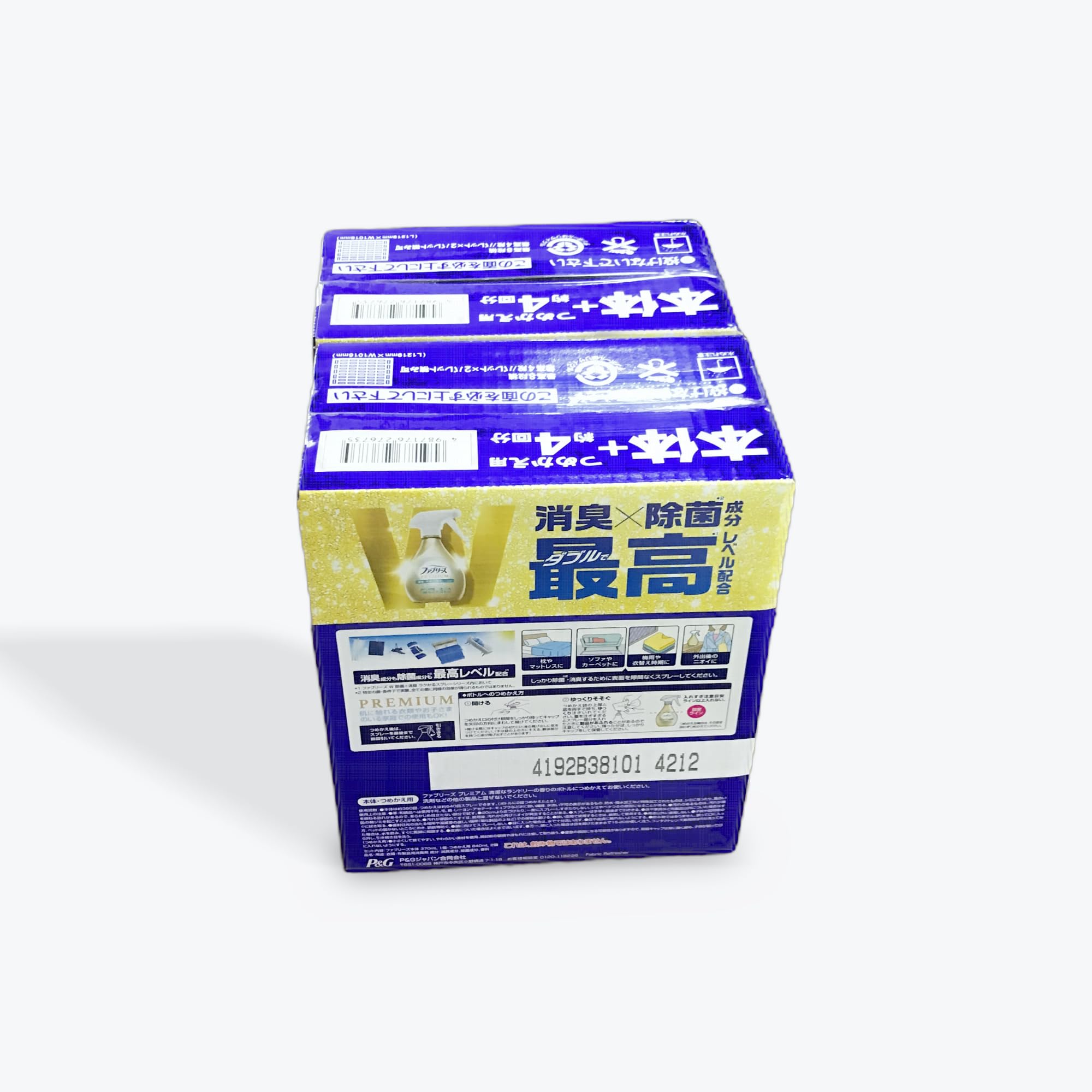 コストコオリジナルセット costco フェブリーズ 消臭・除菌スプレー, 本体370ml+詰め替え640ml×2個入り, 2セット - 画像 (1)