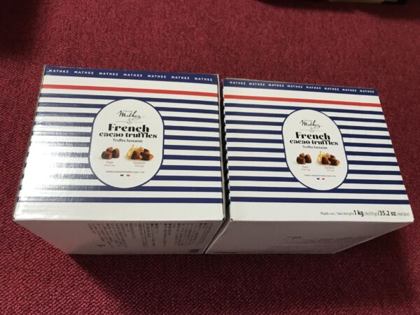 original set costco フレンチ トリュフチョコレート ギフトセット, プレーン＆ソルトキャラメル, 1kg (500g×2種), バレンタイン向け×２個パック大容量