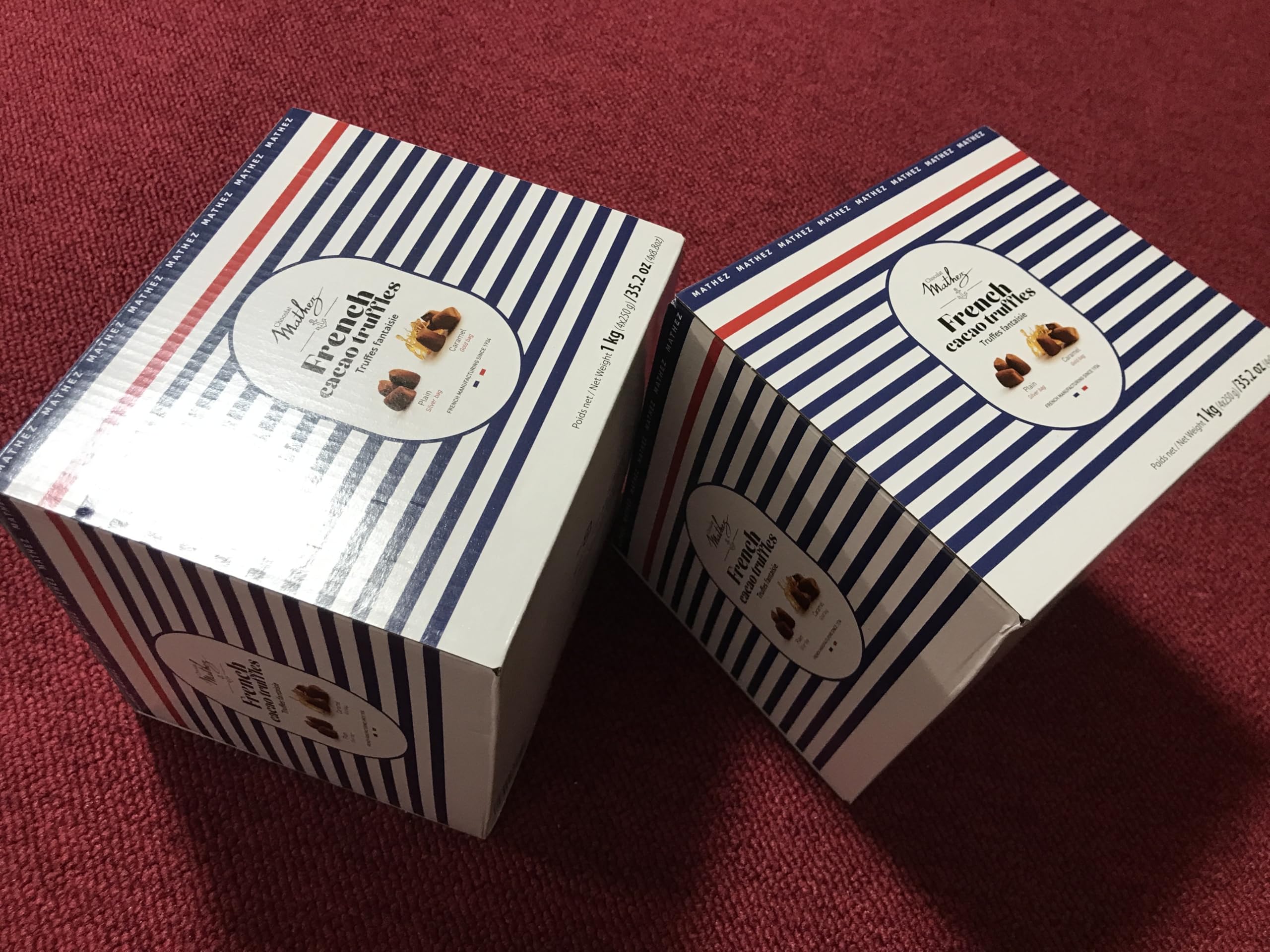 コストコオリジナル２個セット costco フレンチ トリュフ チョコレート プレーン＆ソルトキャラメル, 500g×2種, 合計1kg - 画像 (5)