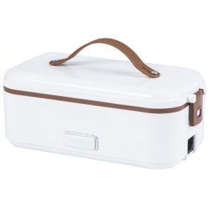 *新型* 電熱弁当箱 ご飯が炊ける 加熱 保温 弁当箱 男子 女子 子供 ランチ お弁当箱 シンプル お弁当 クリスマス 電気 白色 (單層/2層) - 画像 (1)