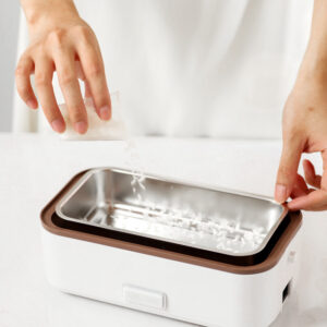 *新型* 電熱弁当箱 ご飯が炊ける 加熱 保温 弁当箱 男子 女子 子供 ランチ お弁当箱 シンプル お弁当 クリスマス 電気 白色 (單層/2層) - 画像 (3)