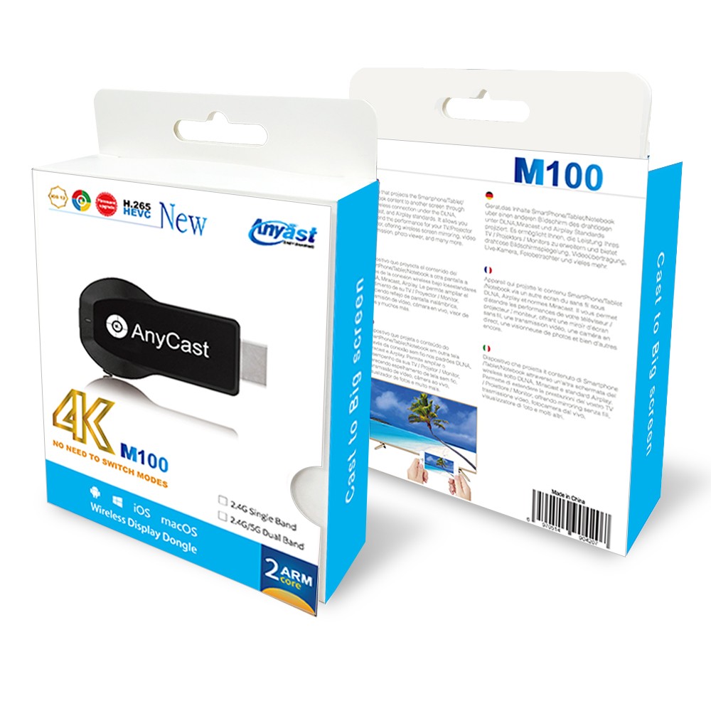 CHAOYILIU 最新モデルAnyCast ドングルレシーバー4K解像度 MiraScreen ミラーリング  iOS Android Windows MAC OSシステムに通用 - 画像 (1)