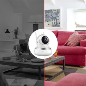 ネットワークカメラ 監視カメラ 防犯カメラ ベビーモニター 双方向通話 暗視撮影 動体検知 遠隔操作 日本語・英語取扱説明書付 (720P) - 画像 (3)