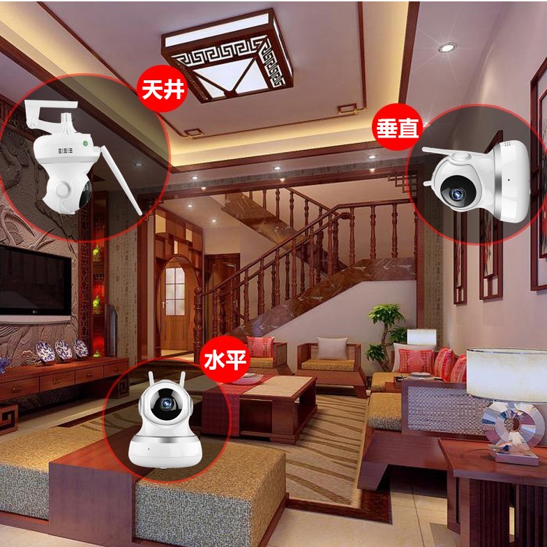 ネットワークカメラ 監視カメラ 防犯カメラ ベビーモニター 双方向通話 暗視撮影 動体検知 遠隔操作 日本語・英語取扱説明書付 (720P) - 画像 (5)