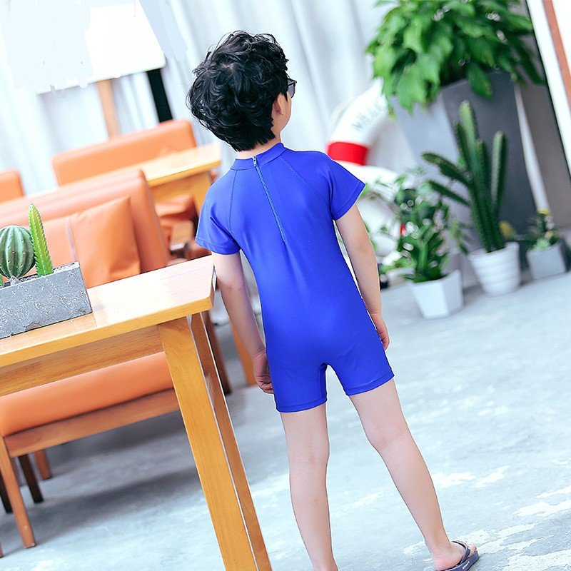 子供 水着 男の子 日焼け止め 紫外線カット ラッシュガード 半袖 連体水着 学校用水着 ボイーズ スーパーマン柄 S/M/Lサイズ - 画像 (4)