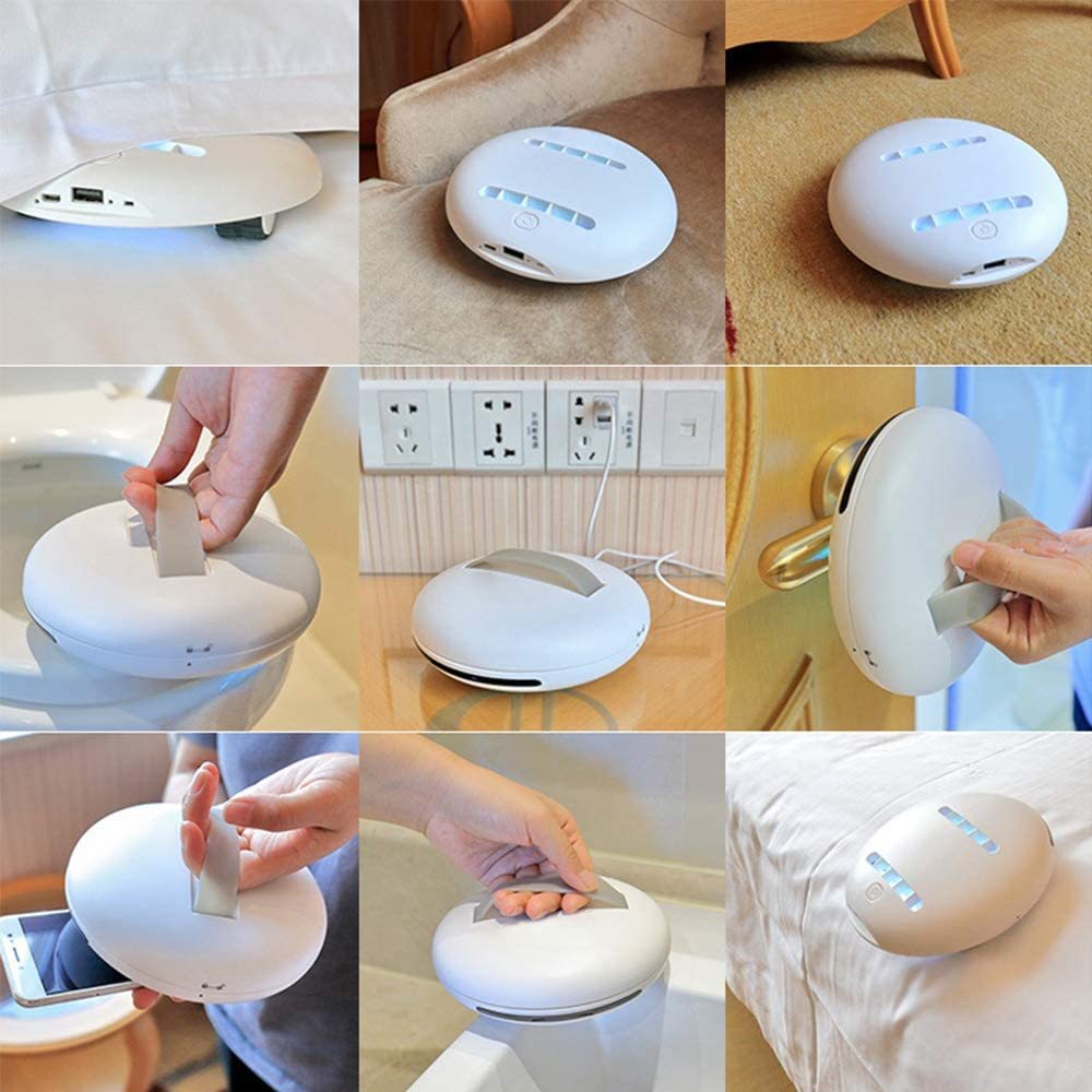 CLEANING ROBOT (クリーンボット) 2.0 除菌クリーナー ロボット掃除 ダニ抑制 除菌 ミニクリーナー ふとん用 カーペット/畳/ベッド/布団 PSEマーク 入力5V-1A(最大) 出力:5V-1A  ※吸引機能はありません - 画像 (2)