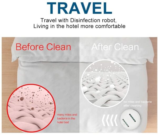 CLEANING ROBOT (クリーンボット) 2.0 除菌クリーナー ロボット掃除 ダニ抑制 除菌 ミニクリーナー ふとん用 カーペット/畳/ベッド/布団 PSEマーク 入力5V-1A(最大) 出力:5V-1A ※吸引機能はありません