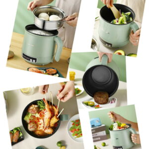 生活 キッチン家電 多機能小型電気ポット  スロークッカー ポット 多機能 電気鍋 クッキング 鍋 炊飯 蒸し 1-2人 クッカー クッキングケトル ホワイト キッチン用品 調理 ※パッケージについて(海外から輸送される際の潰れ、キズ、梱包テープが貼られてられております) - 画像 (4)