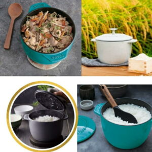 【新生活 お祝い】Staub ストウブ ラ・ココット de GOHAN L 1026726 ブルーベリー ほうろう 鍋 寸法 : 20cm 底厚 : 4.2mm 容量 : 3L おいしいご飯が炊ける 使えば使うほどお鍋の性能が向上 フランス製 - 画像 (3)