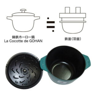 【新生活 お祝い】Staub ストウブ ラ・ココット de GOHAN L 1026726 ブルーベリー ほうろう 鍋 寸法 : 20cm 底厚 : 4.2mm 容量 : 3L おいしいご飯が炊ける 使えば使うほどお鍋の性能が向上 フランス製 - 画像 (1)