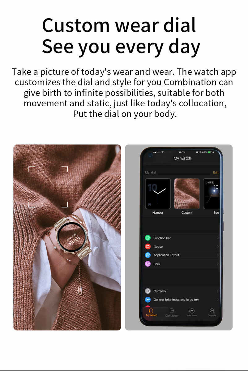 スマート ウォッチ AK37 24時間 活動量計 画面 1.28インチ LCDカラースクリーン システムサポート:IOS 9.0 以降および Android 4.4 以降 バッテリー容量:210mAh  IP67防水 サポート言語:日本語対応 - 画像 (4)
