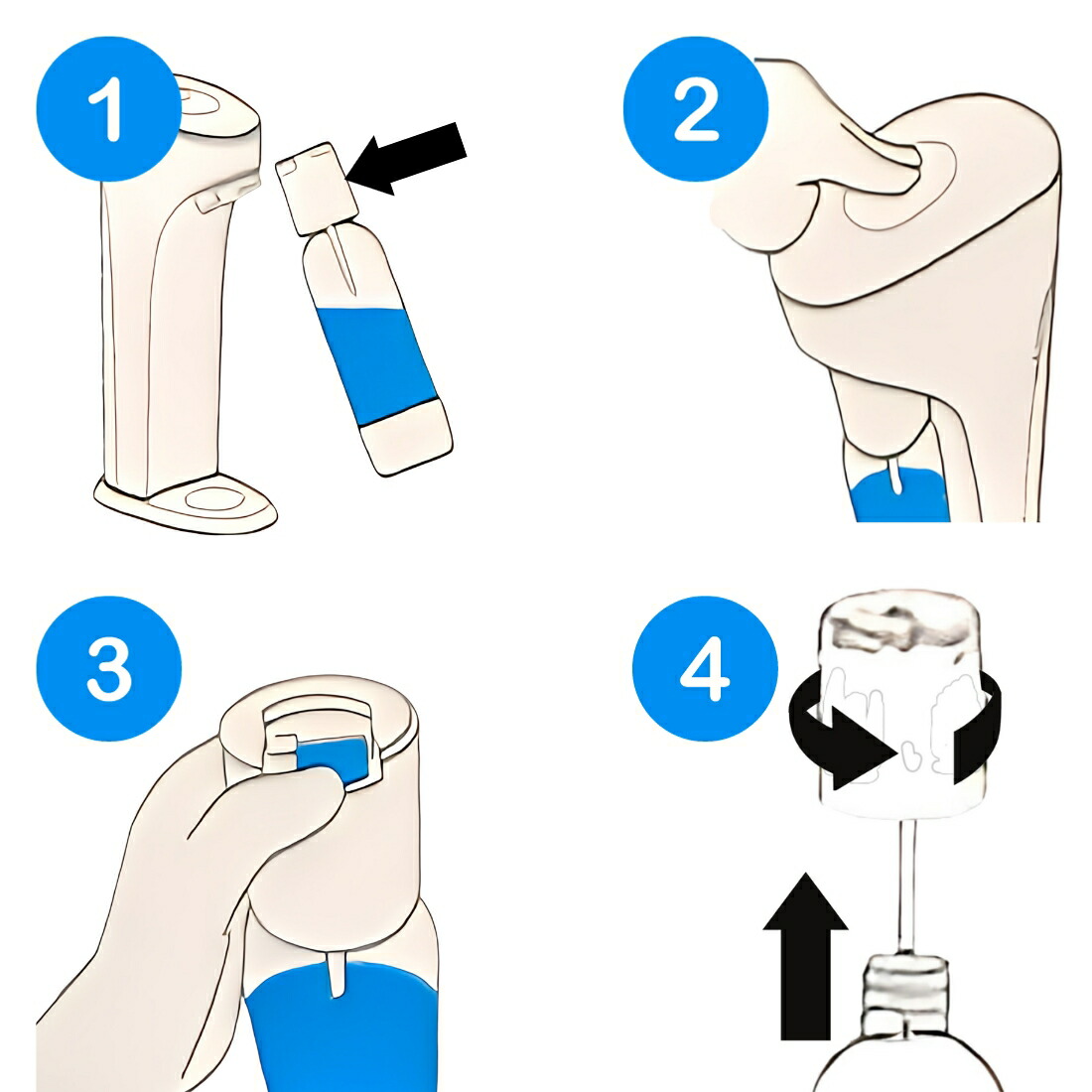 ドリンクメイト 家庭用炭酸飲料メーカー スターターキット DRMCOS1OWH Drinkmate ホワイト 電源コード不要  ガスシリンダー60L 1本 炭酸水500ml 約18円 ※シリンダーは法令上廃棄できません。 実用的 父の日 プレゼント - 画像 (5)