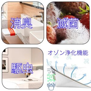 ミニ オゾン脱臭機 除菌機 STAROOAIR 型番:X1 ダニ 除去 清浄機 除菌 ワードローブ浄化 靴のキャビネットの脱臭  冷蔵庫脱臭 新鮮に保つ ホワイト オゾン空気清浄機 サイズ:直径 86×56 mm 範囲:２立方メートル 耐久性と日数:8日間 実用的 父の日 プレゼント - 画像 (4)