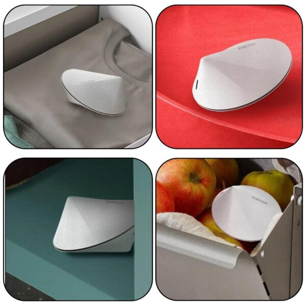 ミニ オゾン脱臭機 除菌機 STAROOAIR 型番:X1 ダニ 除去 清浄機 除菌 ワードローブ浄化 靴のキャビネットの脱臭  冷蔵庫脱臭 新鮮に保つ ホワイト オゾン空気清浄機 サイズ:直径 86×56 mm 範囲:２立方メートル 耐久性と日数:8日間 実用的 父の日 プレゼント