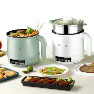 生活 キッチン家電 多機能小型電気ポット  スロークッカー ポット 多機能 電気鍋 クッキング 鍋 炊飯 蒸し 1-2人 クッカー クッキングケトル ホワイト キッチン用品 調理 ※パッケージについて(海外から輸送される際の潰れ、キズ、梱包テープが貼られてられております) - 画像 (1)