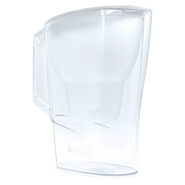 ブリタ ポット型 浄水器 アルーナ 容量2.4L カートリッジ4個付き ろ過水容量1.25L 液晶メモ (交換目安:1日5.3L で4週間 ) 型番:KBALCW4M サイズ(mm) : 奥行100 横幅249 高さ260mm 実用的 母の日 父の日 プレゼント