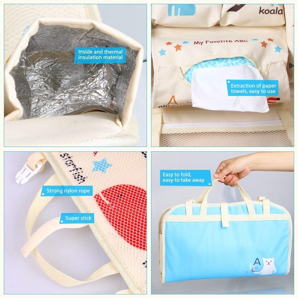 DECOLE デコレ ドライブポケット お出かけポケット 収納ポケット シートポケット 車　ベージュ - 画像 (4)