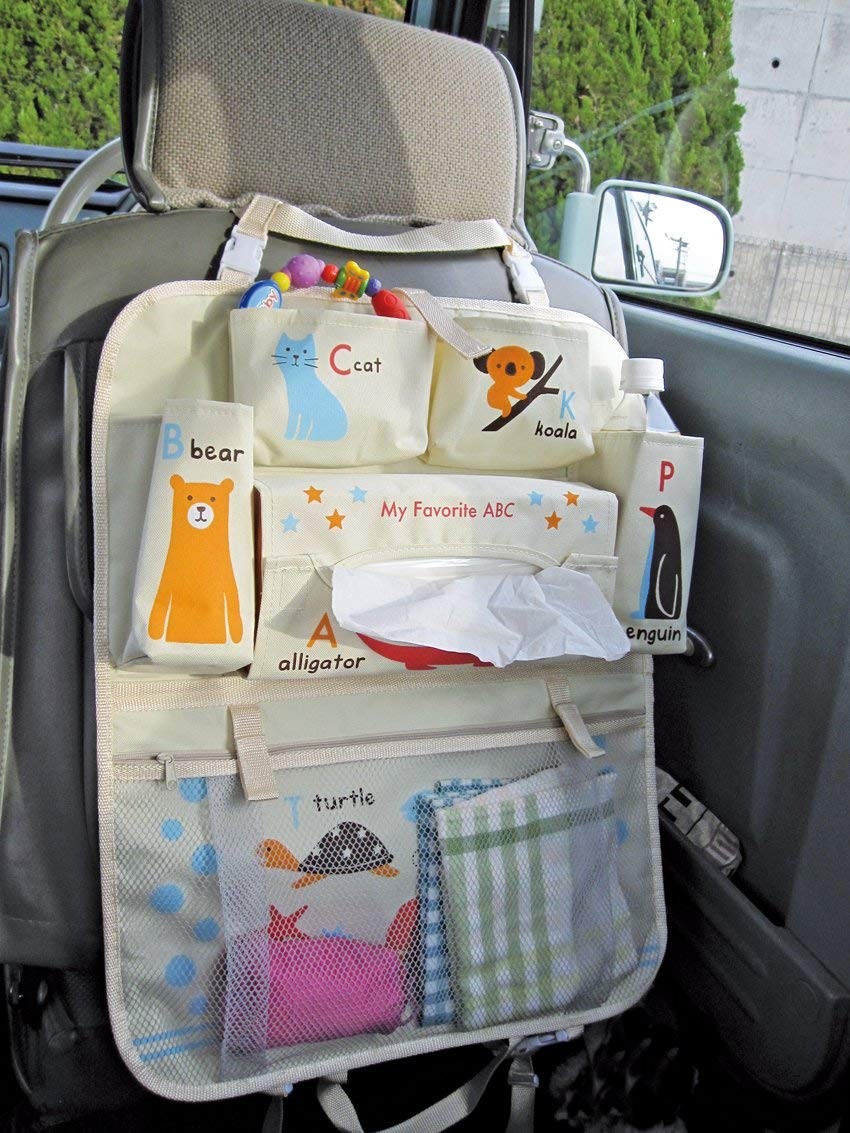 DECOLE デコレ ドライブポケット お出かけポケット 収納ポケット シートポケット 車　ベージュ - 画像 (5)