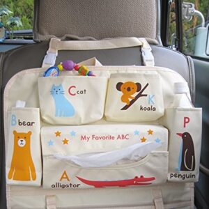 DECOLE デコレ ドライブポケット お出かけポケット 収納ポケット シートポケット 車　ベージュ - 画像 (1)