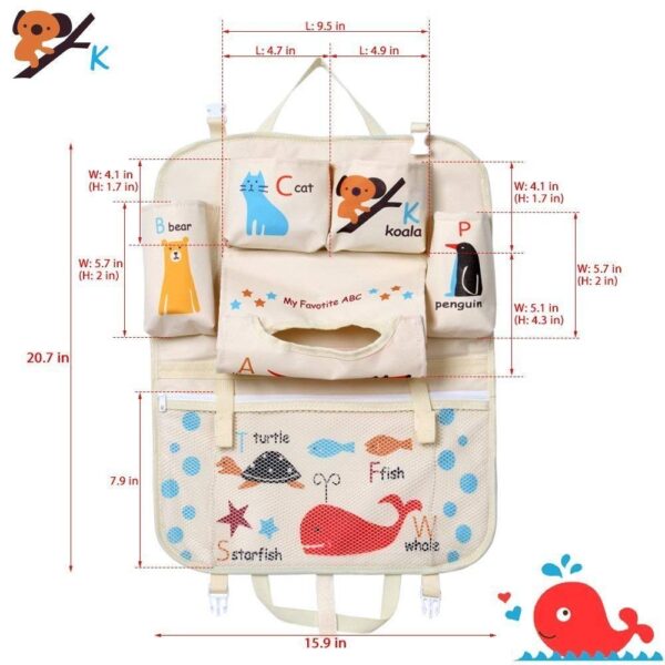 DECOLE デコレ ドライブポケット お出かけポケット 収納ポケット シートポケット 車　ベージュ