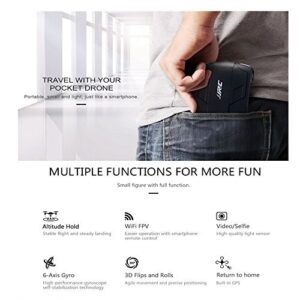JJRC H37 Elfieドローン Wifi FPV ミニ ポケット マルチコプター カメラ付き 折り畳み式 重力感知 自分撮り 生中継 玩具 プレゼント (ブラック) - 画像 (2)