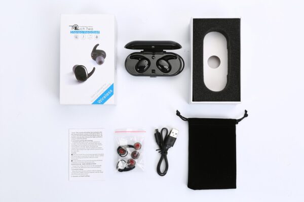 完全ワイヤレスイヤホン  スポーツイヤホン 左右分離型 片耳・両耳とも対応　高音質 防水防滴仕様 充電式収納ケース　