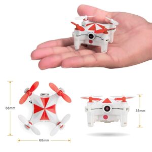 CHAOYILIU　ミニ飛行機ドローン カメラ付き 小型 ミニドローン cx-of ラジコン 高度維持 高画質 iPhone&Android対応 (赤) - 画像 (2)