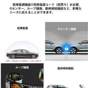 【最新アップグレード版】ドライブレコーダー 赤外線照射機能 車内外同時録画  ADAS機能 wifi搭載 WDR 駐車監視 常時録画 動体検知 32Gカード付き - 画像 (7)