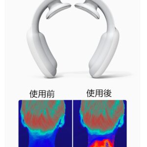 ネックマッサージャー 温熱 首 マッサージ コードレス USB充電式 軽量 オフィス、家庭、スポーツ、旅行出張 - 画像 (2)