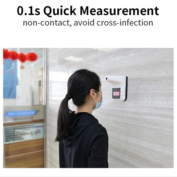 非接触 体温計 ペット可 温度計 おでこ対応 壁掛け 電子 検出器 自動測定 急速測定 学校 企業  事務所入口検査 スーパー用 工場学校用 店舗企業用