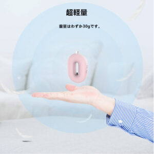 首掛け空気清浄機  マイナスイオン ミニ 小型 除菌 脱臭 USB充電式 部屋 車載 スタンドセット付　3色(ホワイト・ブラック・ピンク) - 画像 (4)