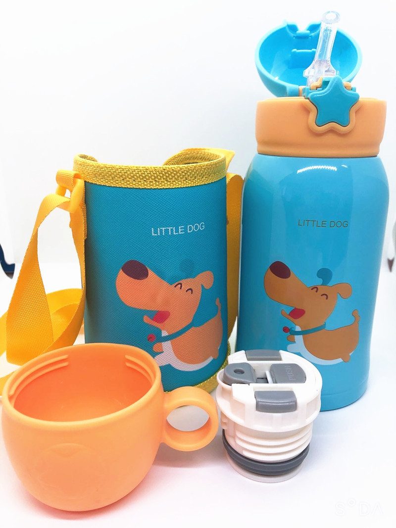 子供用 2WAY 2ウェイボトル水筒 保冷/保温 真空断熱 316ステンレス 水筒 コップ付き 600ml - 画像 (1)