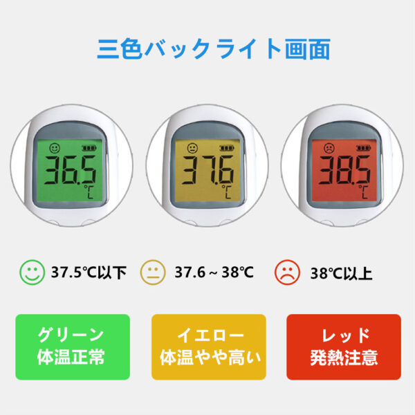 赤外線体温計 非接触体温計 1秒検温　バックライト  温度計