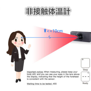 2020新型 ミニ非接触体温計 壁掛け赤外線 体温計 自動測定 1秒高速検温 小型 非接触式 発熱アラーム 高精度 会社 学校 自動反応温度計 - 画像 (1)