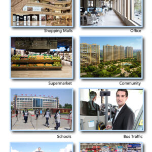 2020新型 ミニ非接触体温計 壁掛け赤外線 体温計 自動測定 1秒高速検温 小型 非接触式 発熱アラーム 高精度 会社 学校 自動反応温度計 - 画像 (2)