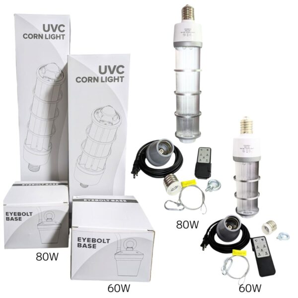 UVC コーンライト U10 強力 除菌 99% 3Dセンサー マイクロウエーブセンサー内蔵 リモコン付き 学校 オフィス ペットショップなど 2種類のワット数:60W, 80W 口金:E39 100-120V 50/60Hz 254nm PSEマークあり 実用的 梅雨の時期 除菌