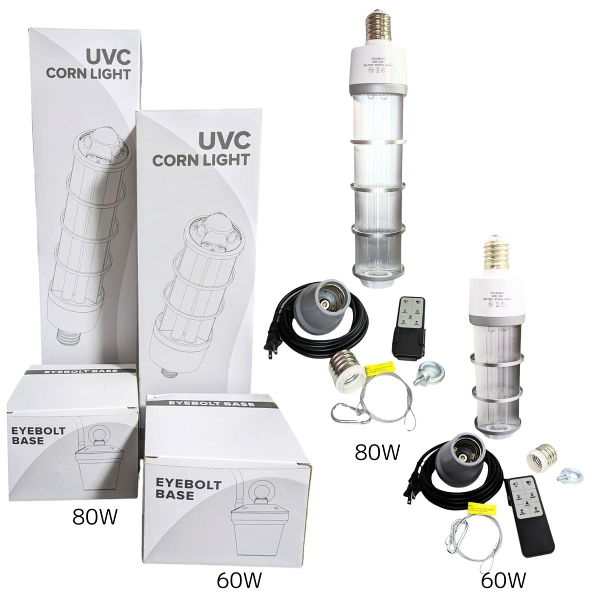 UVC コーンライト U10 強力 除菌 99% 3Dセンサー マイクロウエーブセンサー内蔵 リモコン付き 学校  オフィス ペットショップなど  2種類のワット数:60W, 80W 口金:E39 100-120V 50/60Hz 254nm PSEマークあり 実用的 梅雨の時期 除菌 - 画像 (5)