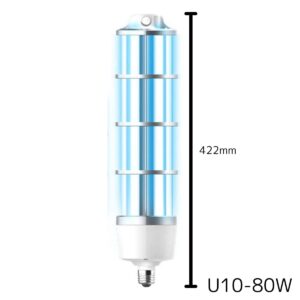 UVC コーンライト U10 強力 除菌 99% 3Dセンサー マイクロウエーブセンサー内蔵 リモコン付き 学校  オフィス ペットショップなど  2種類のワット数:60W, 80W 口金:E39 100-120V 50/60Hz 254nm PSEマークあり 実用的 梅雨の時期 除菌 - 画像 (2)