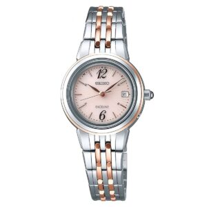 エクセリーヌ SWCW056 ピンクダイヤル ソーラー電波修正 女性用 軽量 チタンバンド - 画像 (10)