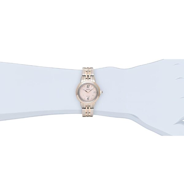 エクセリーヌ SWCW056 ピンクダイヤル ソーラー電波修正 女性用 軽量 チタンバンド