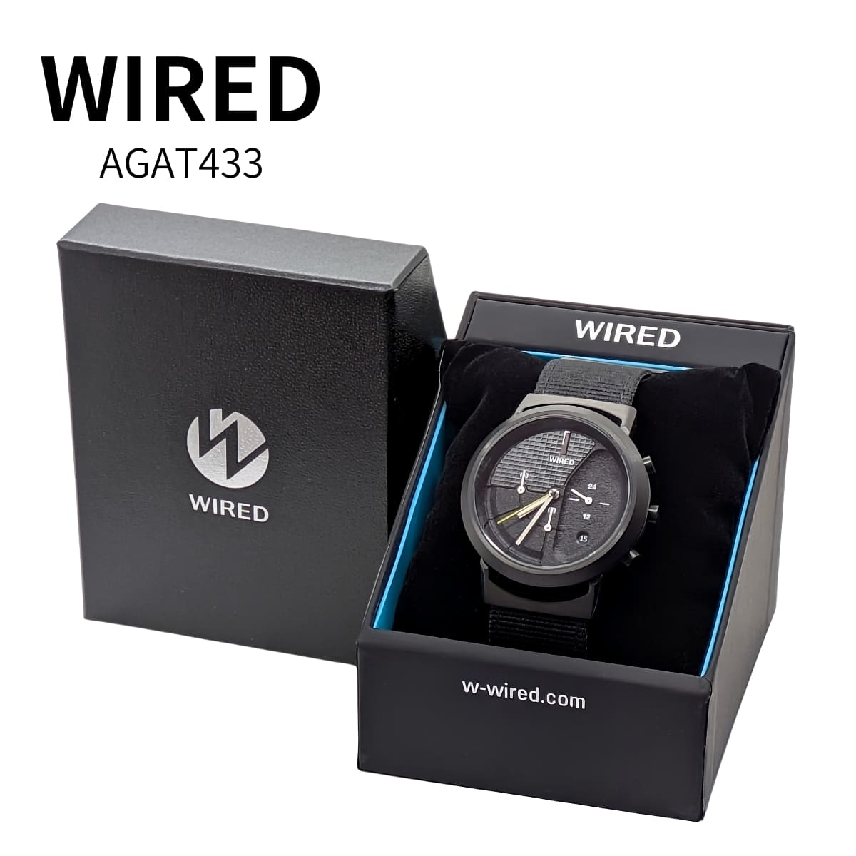 セイコー メンズ腕時計 ワイアード WW(ツーダブ)AGAT433 VD53 ストリートファッション ストップウオッチ機能 防水10気圧 レッド 腕時計の直径:41mm ベルト幅:22mm 風防:ハードレックスガラス 実用的 父の日 プレゼント - 画像 (1)