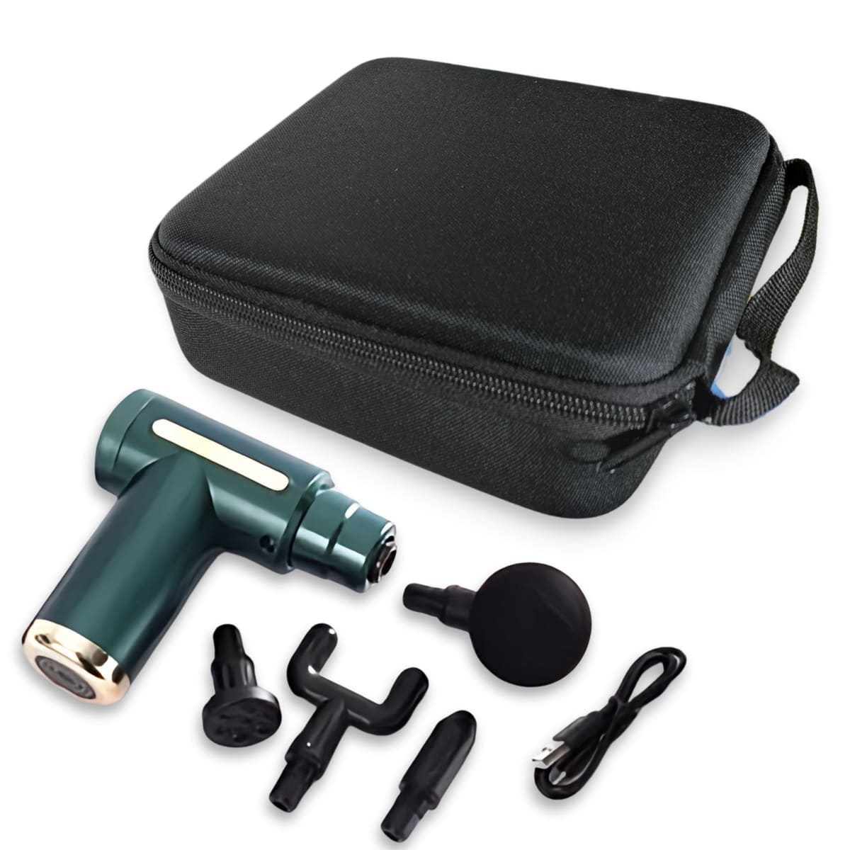 MINI Fascia Gun  BX-720 筋膜リリース マッスルガン 軽量 マッサージ器 ハンディマッサージャー 6段階調節 4種類のアタッチメント付き 約550ｇボディーケア ビューティー (全/4色) 実用的 プレゼント - 画像 (1)