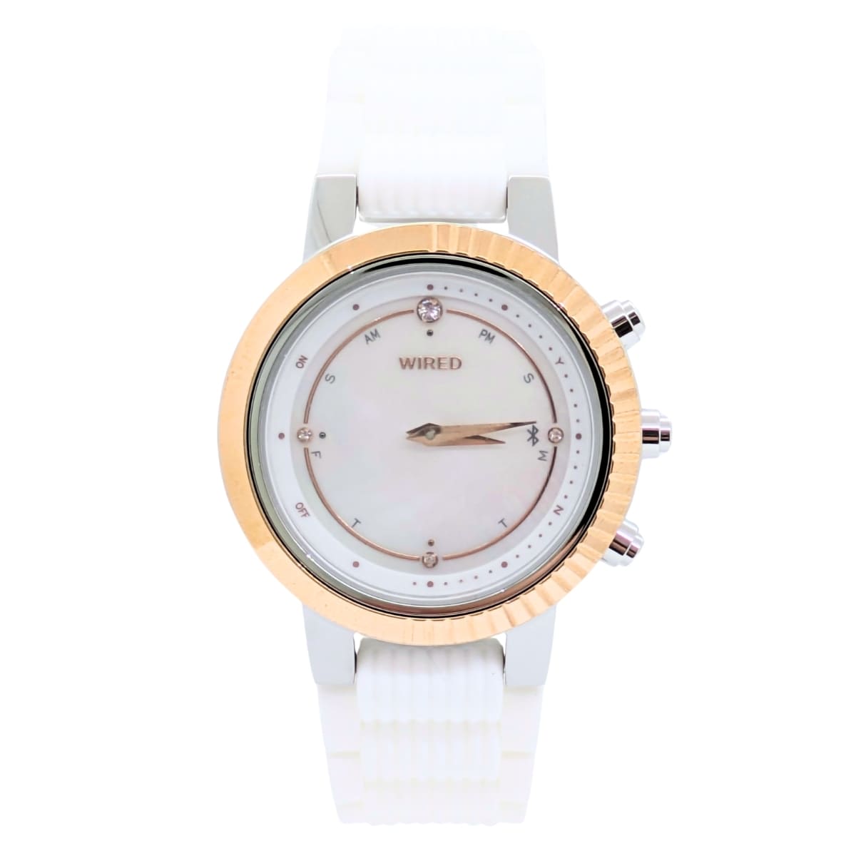 WIRED f(ワイアード エフ)  AGEB401,402  TOKYO GIRL MIX Bluetooth機能 シリコンバンド カラー(ブラック,ホワイト )  生産終了 稀少な逸品 10代から20代向け かわいさとクールさを兼ね備えたデイリーウォッチ。実用的 母の日 父の日 プレゼント - 画像 (10)