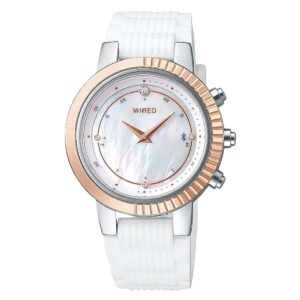 WIRED f(ワイアード エフ)  AGEB401,402  TOKYO GIRL MIX Bluetooth機能 シリコンバンド カラー(ブラック,ホワイト )  生産終了 稀少な逸品 10代から20代向け かわいさとクールさを兼ね備えたデイリーウォッチ。実用的 母の日 父の日 プレゼント - 画像 (15)