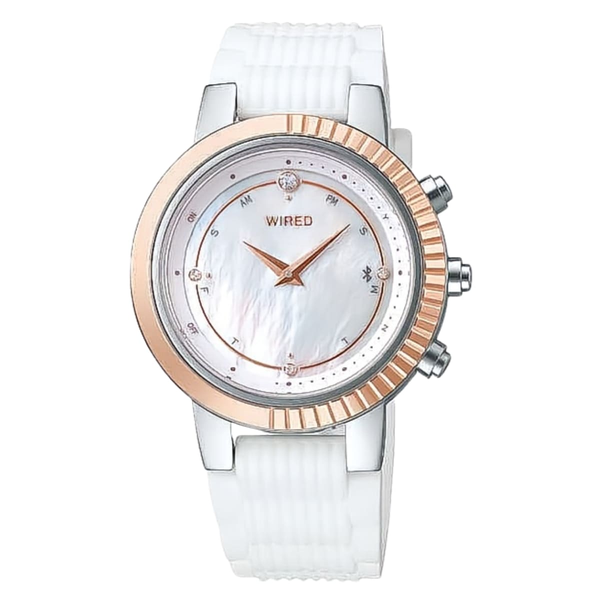 WIRED f(ワイアード エフ)  AGEB401,402  TOKYO GIRL MIX Bluetooth機能 シリコンバンド カラー(ブラック,ホワイト )  生産終了 稀少な逸品 10代から20代向け かわいさとクールさを兼ね備えたデイリーウォッチ。実用的 母の日 父の日 プレゼント - 画像 (15)