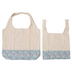 HOKKOH × LIBERTY リバティプリント エコバッグ 大小 2枚セット 華やかで普段使いにも大サイズ 約横49cm × 縦70cm 耐荷重 約15kg  小サイズ 約 横34cm × 縦 54cm 耐荷重 約9kg #47400 実用的 母の日 プレゼント バック トートバック ハンドバック - 画像 (5)
