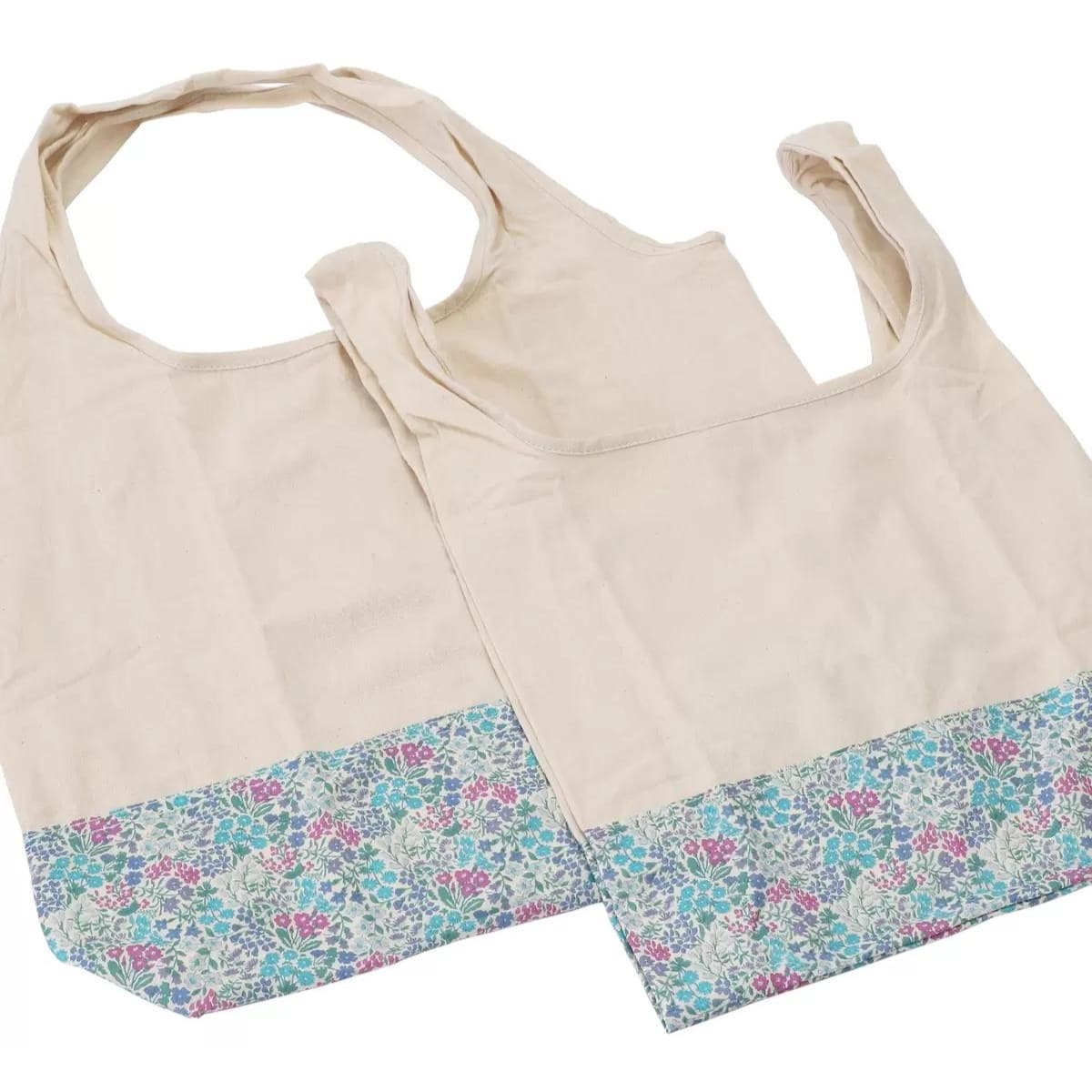 HOKKOH × LIBERTY リバティプリント エコバッグ 大小 2枚セット 華やかで普段使いにも大サイズ 約横49cm × 縦70cm 耐荷重 約15kg  小サイズ 約 横34cm × 縦 54cm 耐荷重 約9kg #47400 実用的 母の日 プレゼント バック トートバック ハンドバック - 画像 (4)