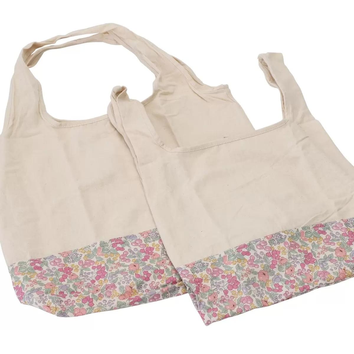 HOKKOH × LIBERTY リバティプリント エコバッグ 大小 2枚セット 華やかで普段使いにも大サイズ 約横49cm × 縦70cm 耐荷重 約15kg  小サイズ 約 横34cm × 縦 54cm 耐荷重 約9kg #47400 実用的 母の日 プレゼント バック トートバック ハンドバック - 画像 (8)